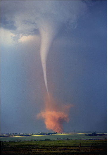 Tornados form after a mesocyclone descends to the ground level.