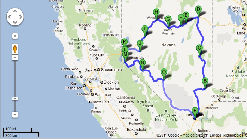 Distance and Time Chart.