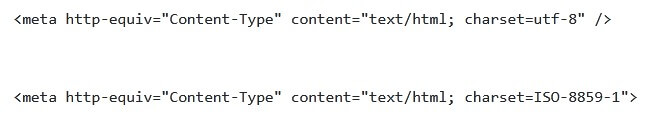 Meta tags content type